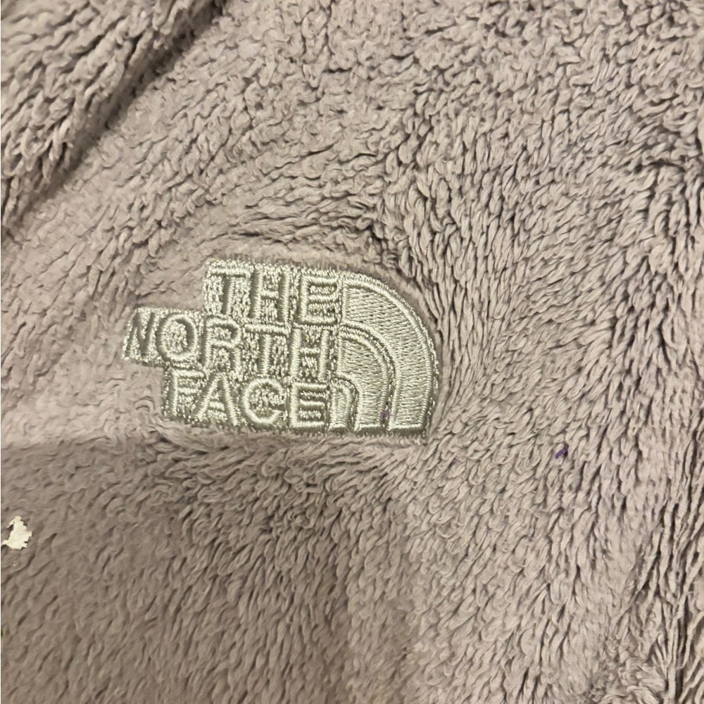Fuzzy gray zip up north jacket - Picture 3 of 5